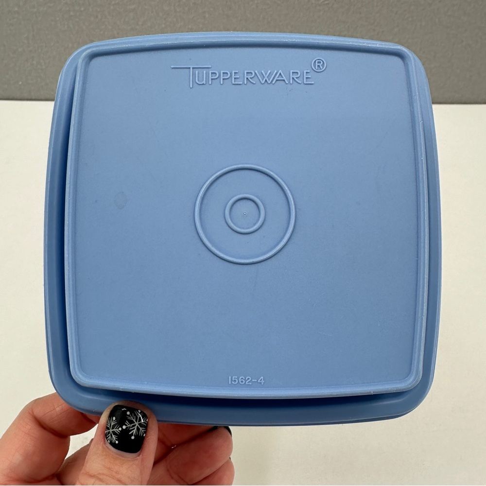 Vintage Tupperware 3 Pc Pickle Keeper Blue Lid 1560-3 1562-4 1561-6 Pick-a-Deli - Picture 5 of 13
